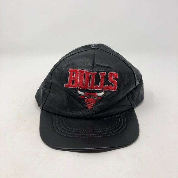 chicago bulls leather hat